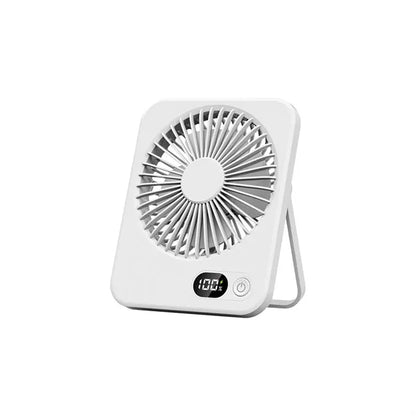 Rechargeable Digital Display Adjustable Quiet Desk Fan