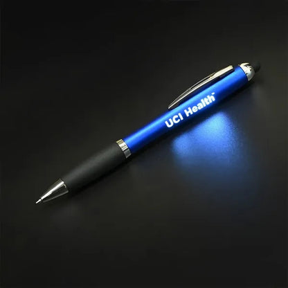 Custom Led Light Up Logo Gourd Shaped Stylus Ballpoint Pen