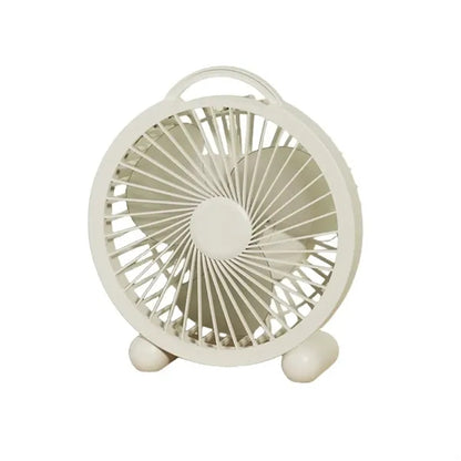 Quiet Portable Rechargeable Mini Round Desk Fan with Handle