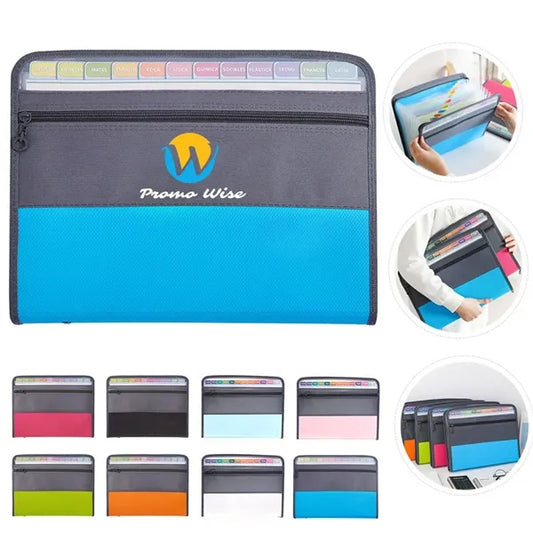 A4 Double Zipper Accordion File Folder Pouch Organizer