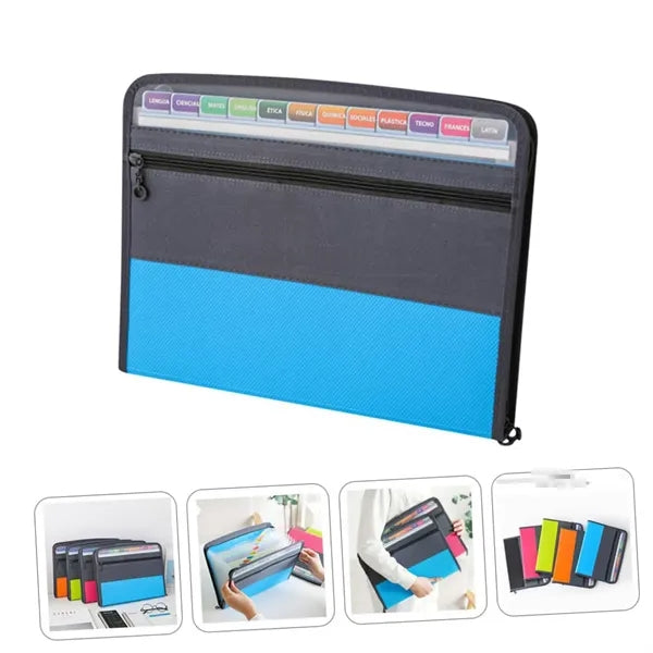 A4 Double Zipper Accordion File Folder Pouch Organizer