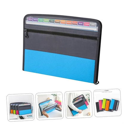 A4 Double Zipper Accordion File Folder Pouch Organizer