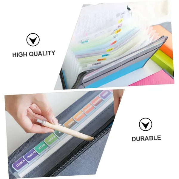 A4 Double Zipper Accordion File Folder Pouch Organizer