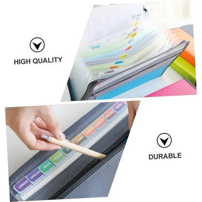 A4 Double Zipper Accordion File Folder Pouch Organizer