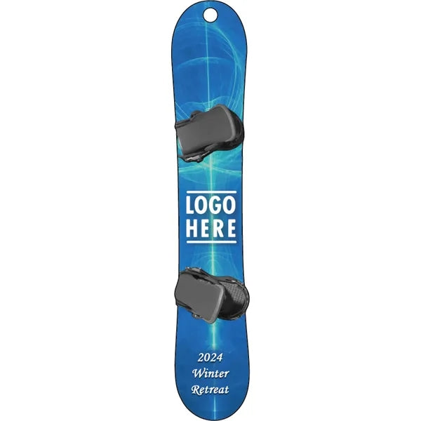 1/4" Recycled Wood Ornaments-Single Snowboard