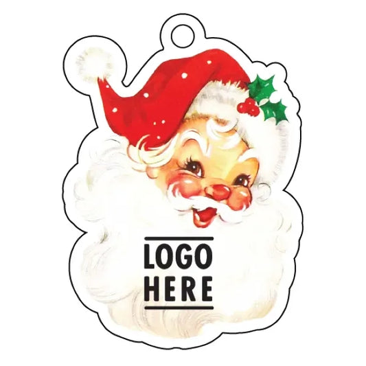 1/4" Recycled Wood Ornaments-Santa Face