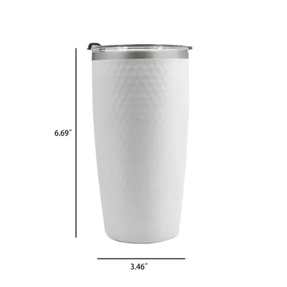 20oz Golf Ball Insulated stainless steel Tumbler dimples