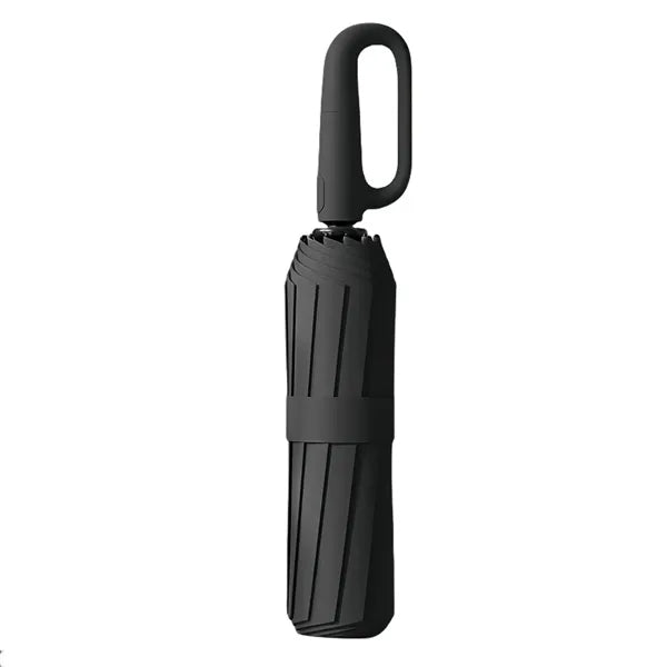 Duty Windproof Folding Umbrella Hook Handle Storm Resistant