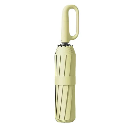Duty Windproof Folding Umbrella Hook Handle Storm Resistant