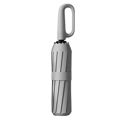 Duty Windproof Folding Umbrella Hook Handle Storm Resistant