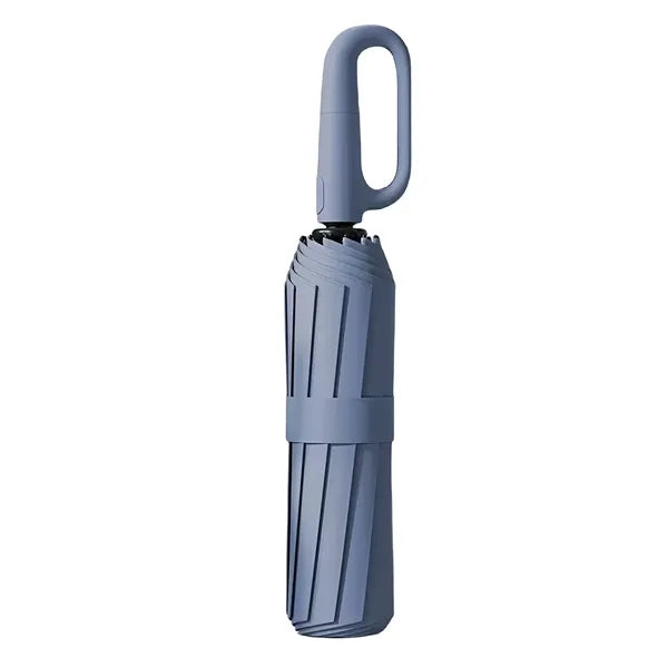 Duty Windproof Folding Umbrella Hook Handle Storm Resistant