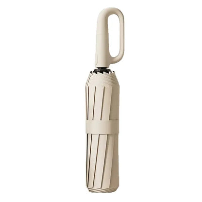 Duty Windproof Folding Umbrella Hook Handle Storm Resistant