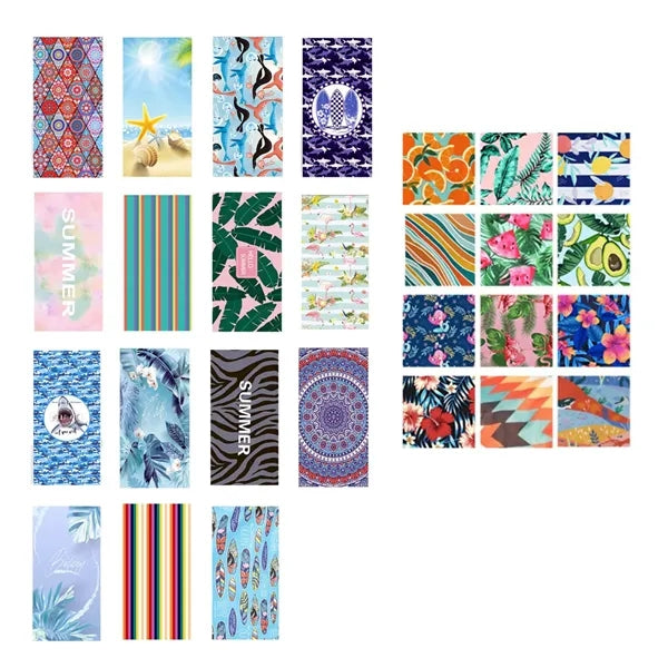 Sports Printed Microfiber Beach Towel Quick Dry
