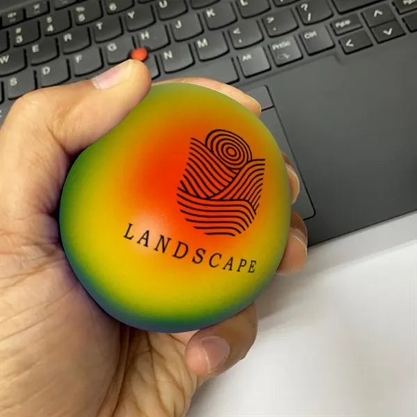 Rainbow Reliever with Custom Logo Stress Balls