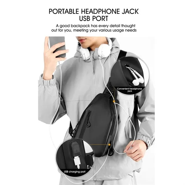 Waterproof Sling Crossbody Bag Lightweight Travel Pack