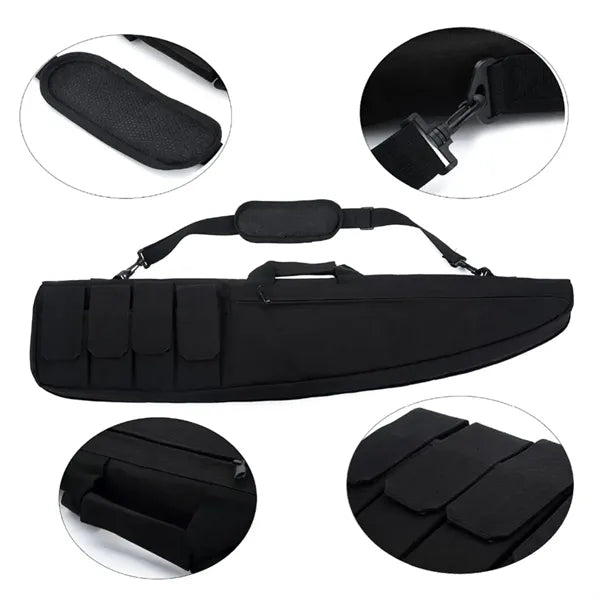Durable Padded Rifle Case with Multiple Pockets