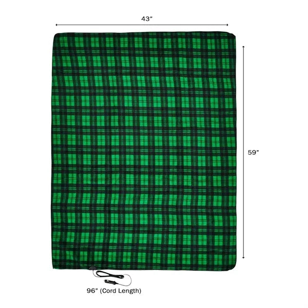 Portable 12V Heated Car Blanket for Travel Comfort