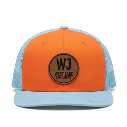Yupoong Classic Trucker Hat w/ Leather Patch or Embroidery