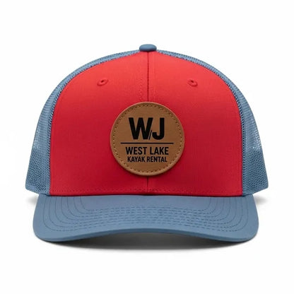 Yupoong Classic Trucker Hat w/ Leather Patch or Embroidery