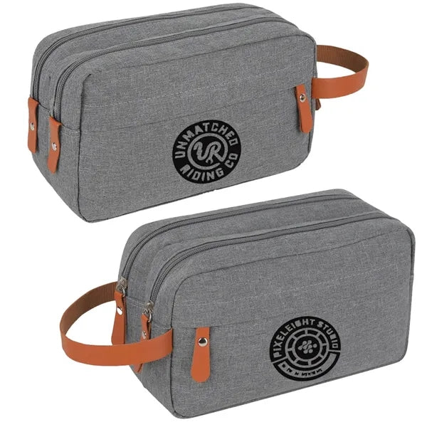 Heathered Travel Toiletry Bag ( 10'' x 4'' x 6'' )