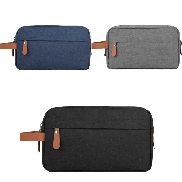 Heathered Travel Toiletry Bag ( 10'' x 4'' x 6'' )