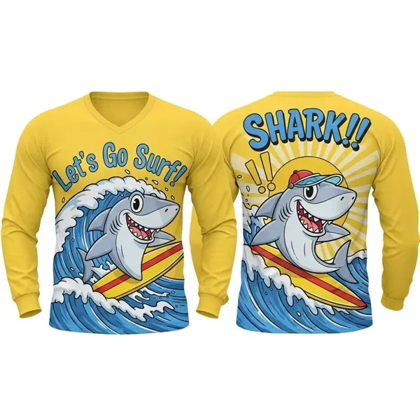 Full Color Sublimated Custom Unisex Long Sleeves T-Shirt