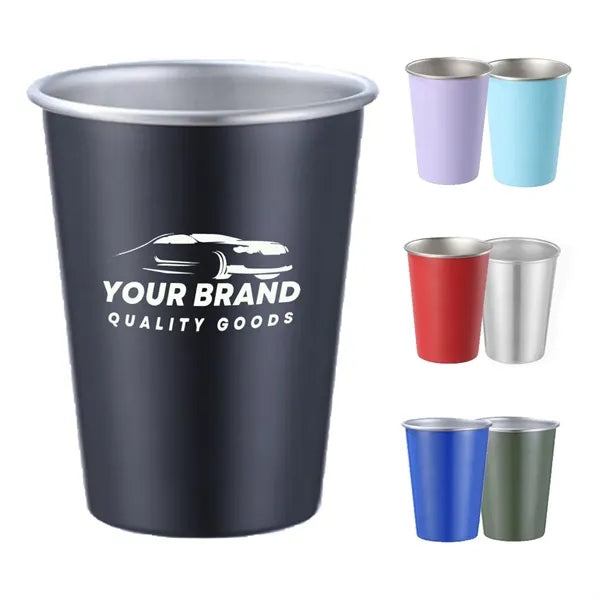 10oz Stainless Steel Cups Stackable Lightweight Metal Mugs