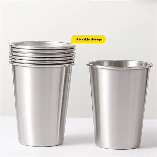 10oz Stainless Steel Cups Stackable Lightweight Metal Mugs