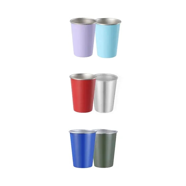 10oz Stainless Steel Cups Stackable Lightweight Metal Mugs