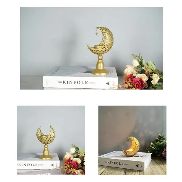 Creative Moon Shaped Candle Holders Table Decorations