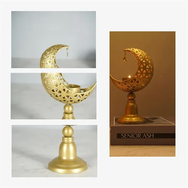 Creative Moon Shaped Candle Holders Table Decorations