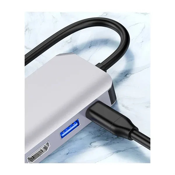 4 In 1 Ultra-Slim USB C Adapter Hub Multiport Dock Station