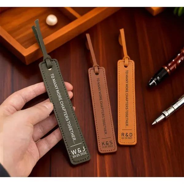 Personalized Leather Bookmark For Birthday or Christmas Gift