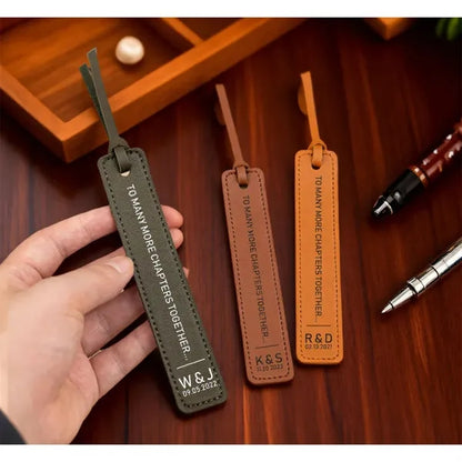 Personalized Leather Bookmark For Birthday or Christmas Gift