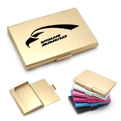 Aluminium Alloy Business Card Case With Interior Lining