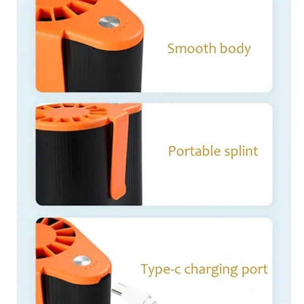 4800mAh Mini Portable USB Rechargeable Mute Waist Clip Fan