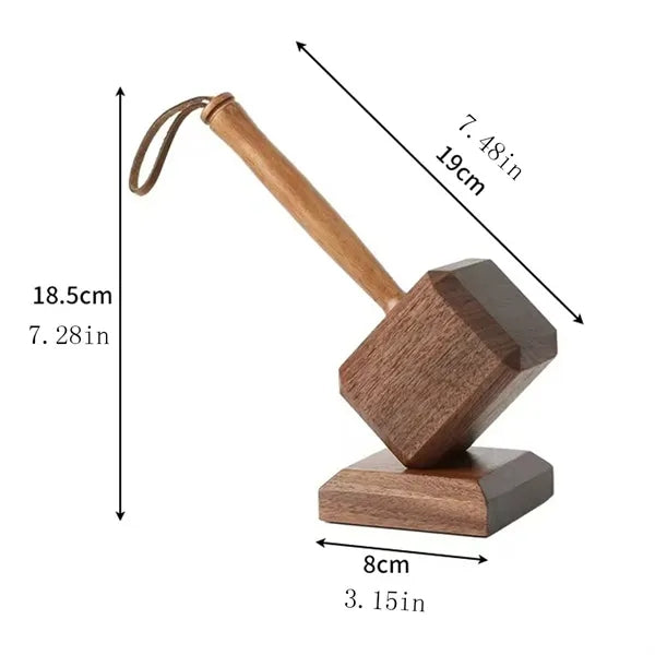 Wooden Ornaments Thor Hammer Built In Magnet Bottle Opener