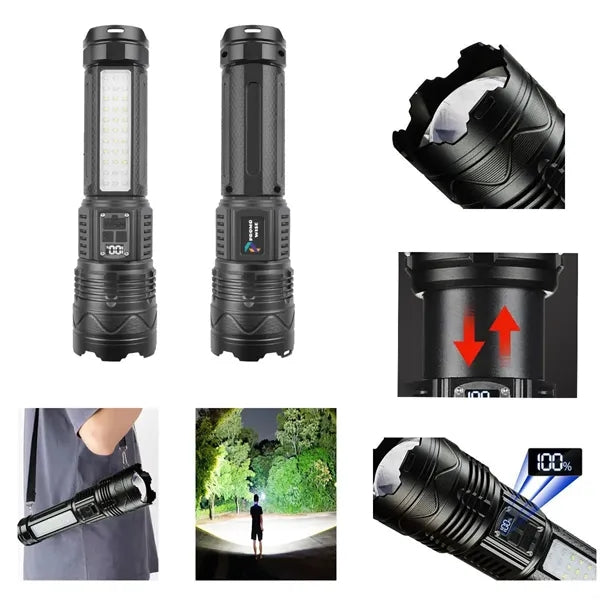 10000mAh Ultra Bright LED Torch Flashlights W/Shoulder Strap