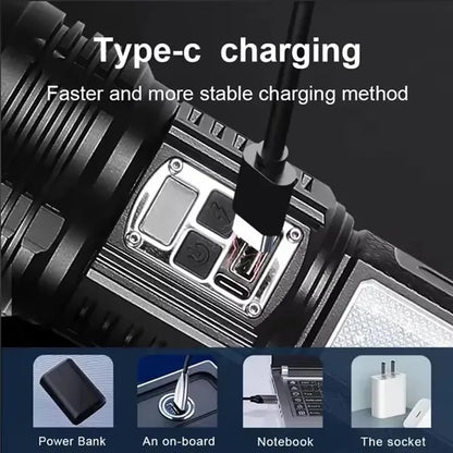 10000mAh Ultra Bright LED Torch Flashlights W/Shoulder Strap