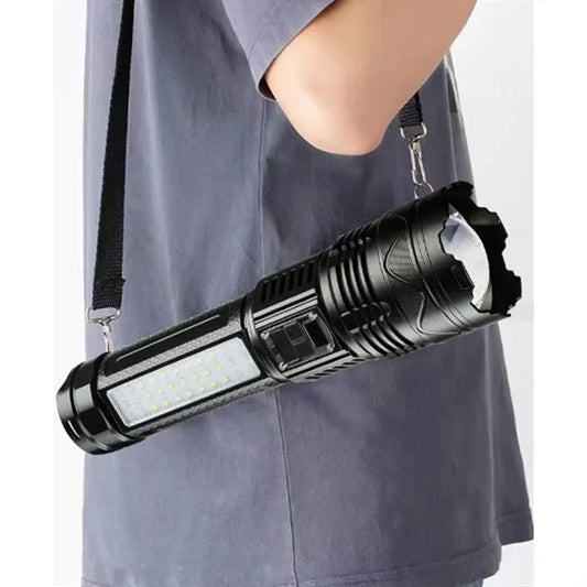 10000mAh Ultra Bright LED Torch Flashlights W/Shoulder Strap