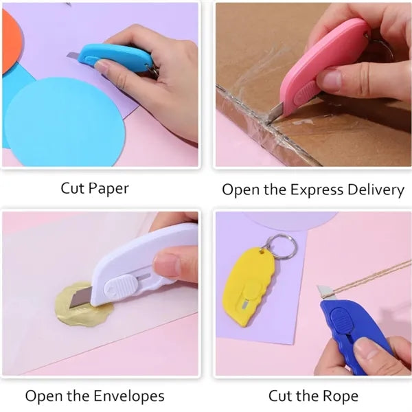 Mini Retractable Keychain Cutter Box Opener Utility Knife