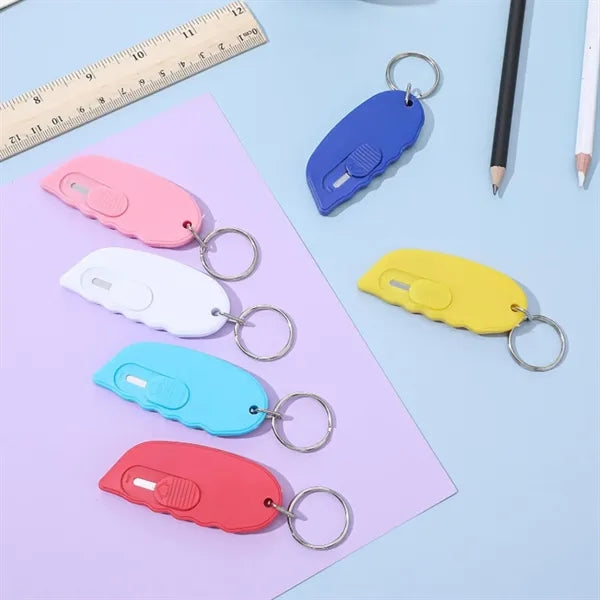 Mini Retractable Keychain Cutter Box Opener Utility Knife