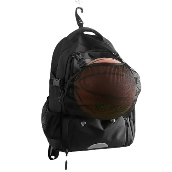Large Sports Backpack With Ball Holder Shoe Compartment