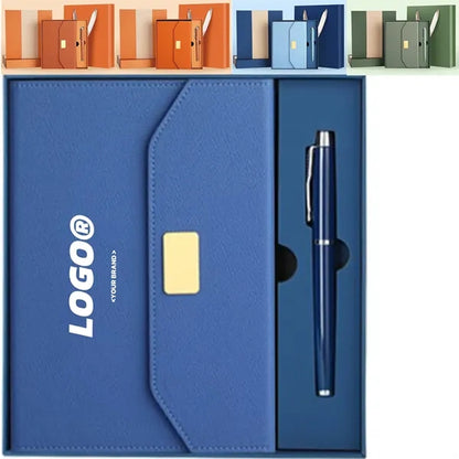 Luxury A5 Notebook Gift Set With Pen Magnetic Fold Journal