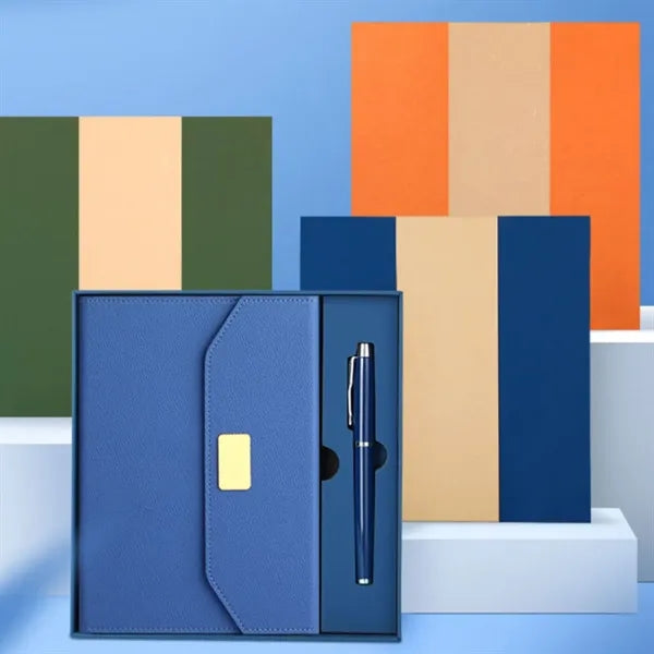 Luxury A5 Notebook Gift Set With Pen Magnetic Fold Journal