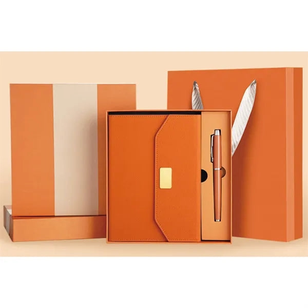 Luxury A5 Notebook Gift Set With Pen Magnetic Fold Journal