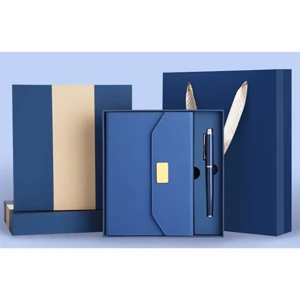 Luxury A5 Notebook Gift Set With Pen Magnetic Fold Journal