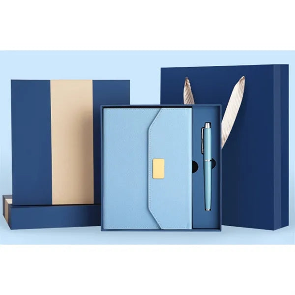 Luxury A5 Notebook Gift Set With Pen Magnetic Fold Journal