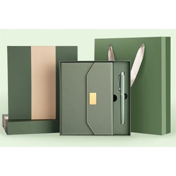 Luxury A5 Notebook Gift Set With Pen Magnetic Fold Journal