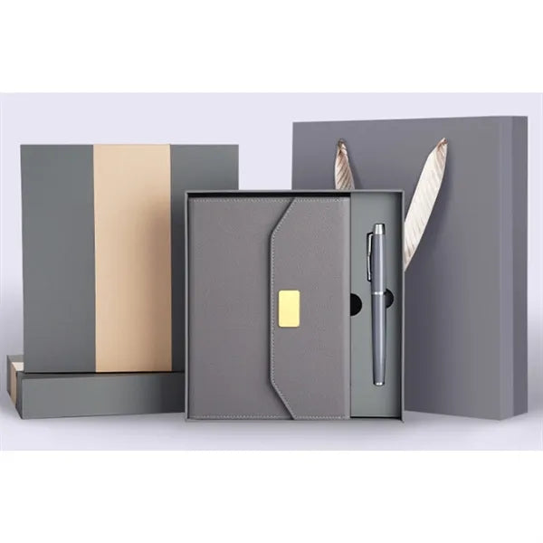 Luxury A5 Notebook Gift Set With Pen Magnetic Fold Journal